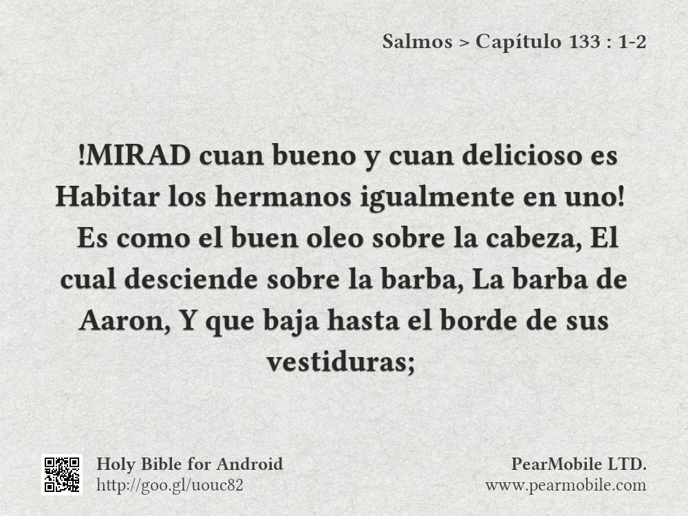 Salmos, Capítulo 133:1-2